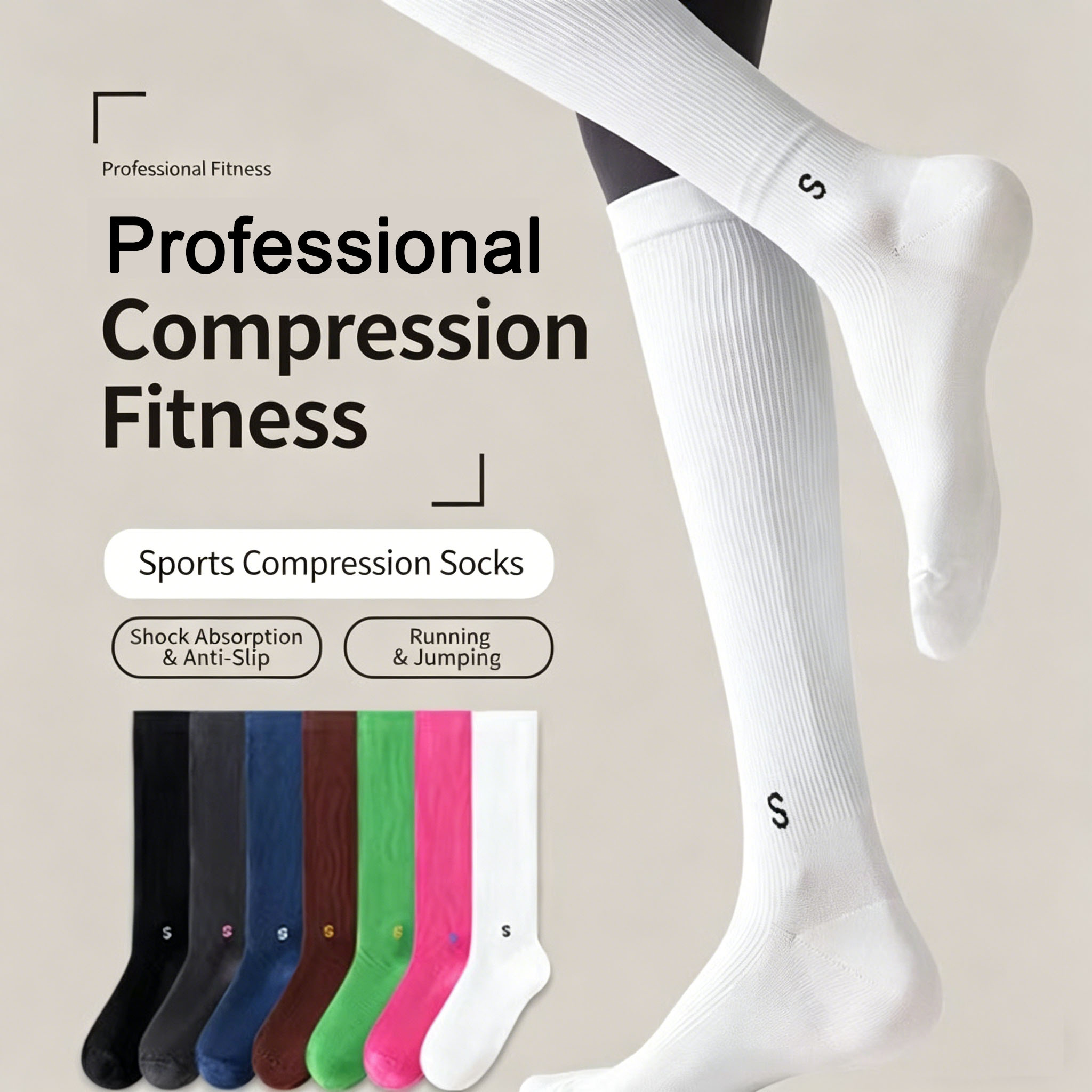 Compression Calf Sleeve - Chaussettes de compression sportives professionnelles pour