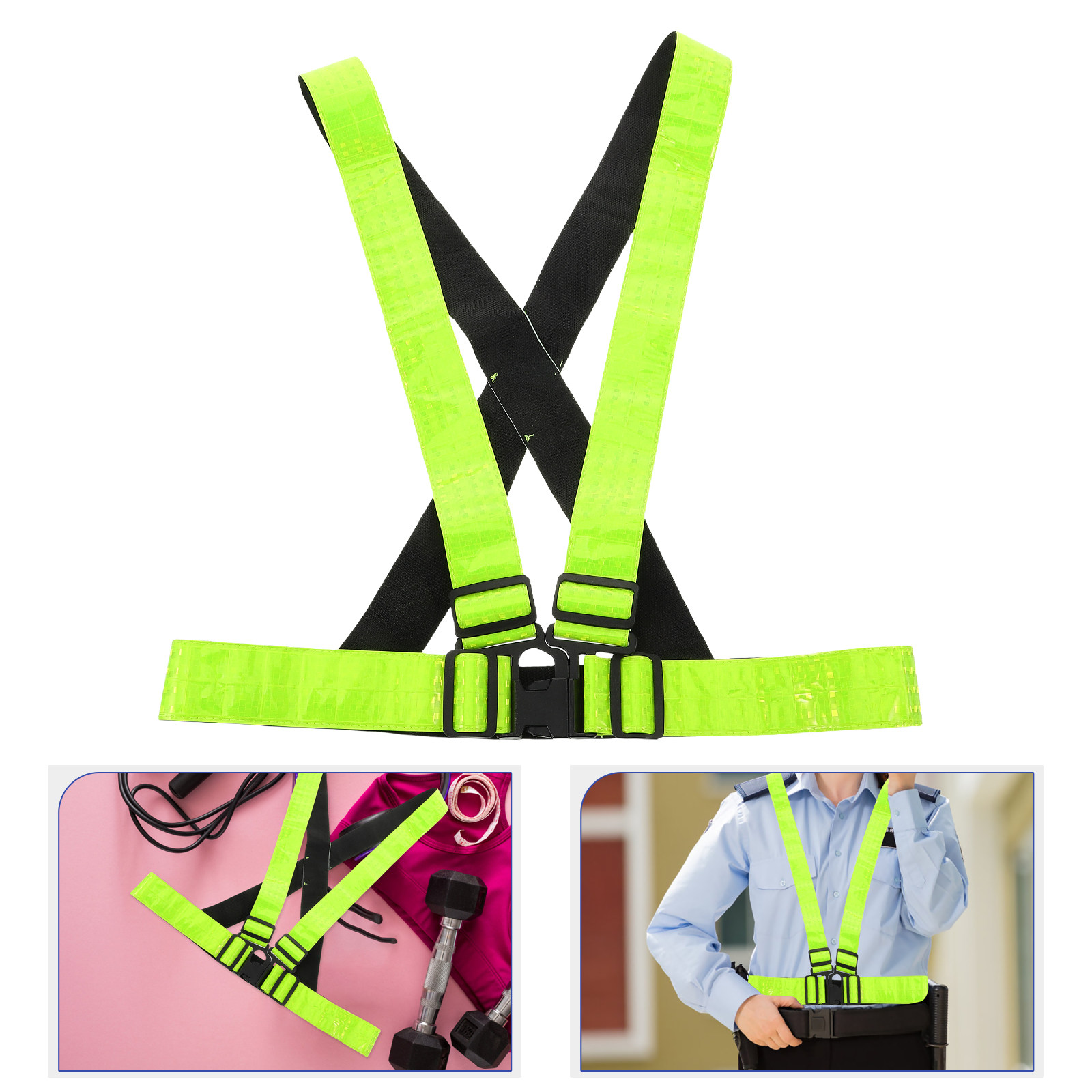 Reflective Running Gear Vest - Gilet réfléchissant pour la nuit, équipement