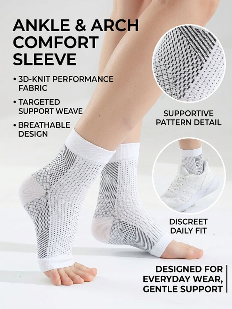 Compression Calf Sleeve - Manchons de compression élastiques blancs unis