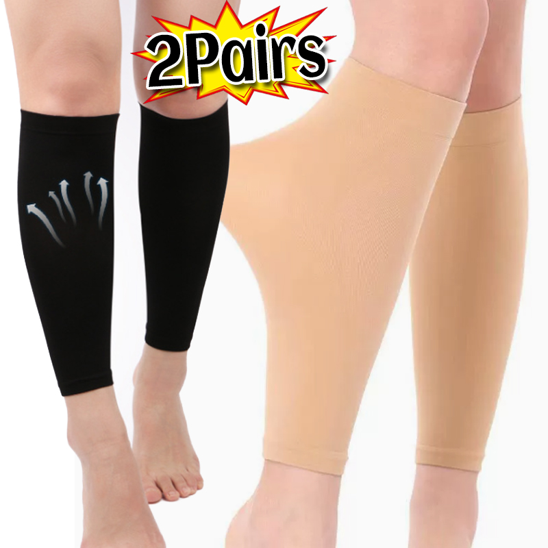 Compression Calf Sleeve - 1/2 paires de chaussettes élastiques, manchons