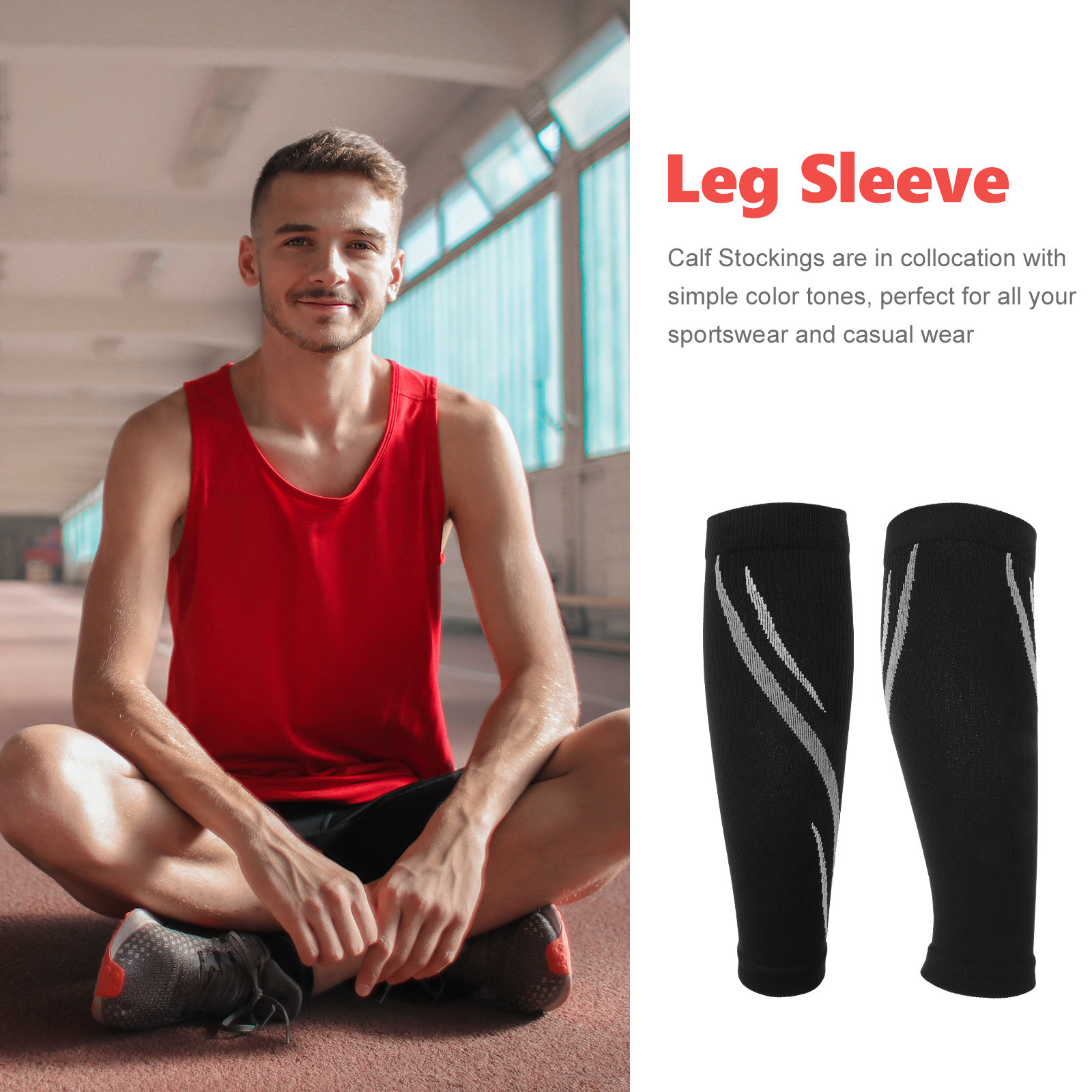 1 paire de manchons de compres - Compression Calf Sleeve avis et prix