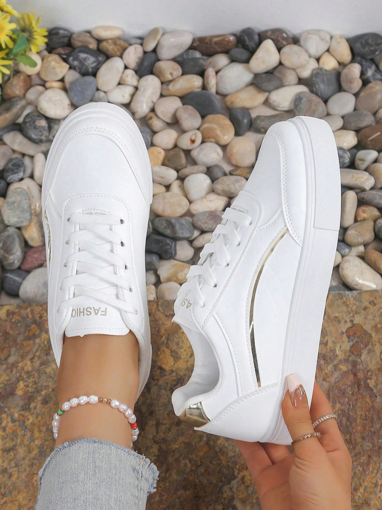 Baskets décontractées blanches - Running Gear Shoes avis et prix