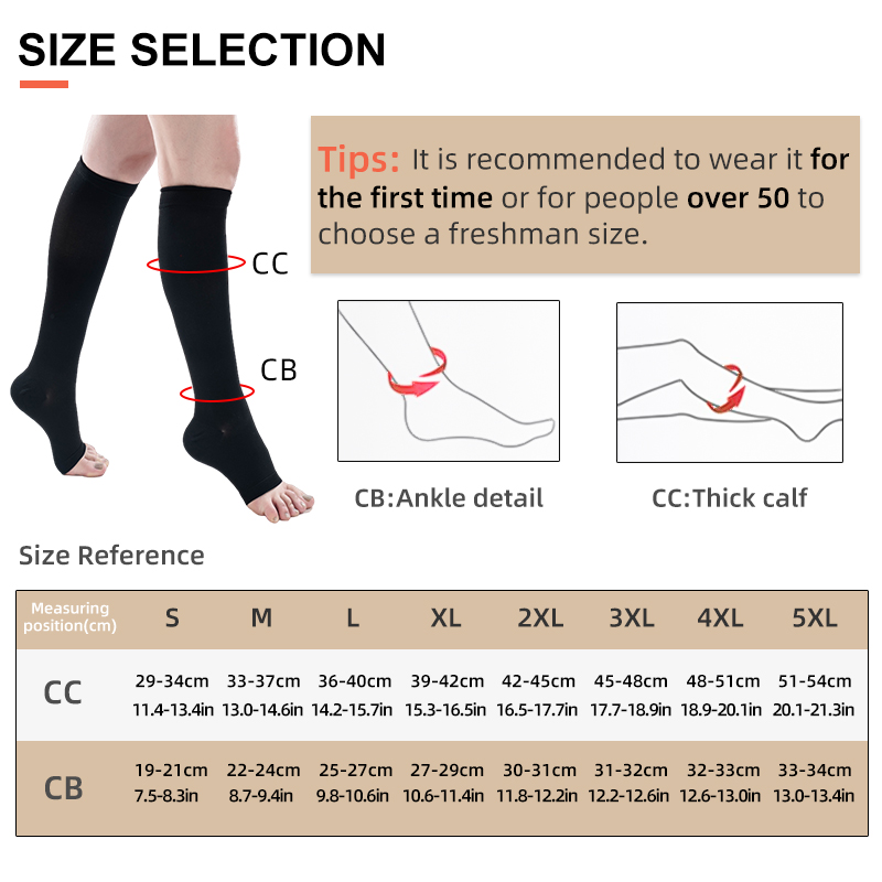 S-5XL 2 pièces/paire médical c - Compression Calf Sleeve avis et prix